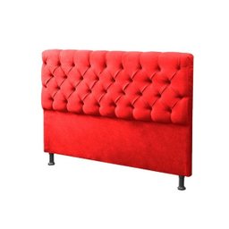 Cabeceira Mais Calçadeira Baú Casal Queen 160cm Para Cama Box Sofia Suede Vermelho - DS Móveis - 2