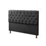 Cabeceira Mais Calçadeira Baú Casal 140cm Para Cama Box Sofia Suede Preto - DS Móveis - 2