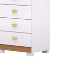 Ver imagem 3 de Cômoda Roupeiro Guarda-roupas 2 Portas 4 Gavetas Cristal Branco Flex/camarim - Mabe Magazine