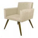 Ver imagem 1 de Poltrona Decorativa Pés Palito Nina Suede Bege - DS Móveis