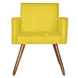 Poltrona Decorativa Pés Palito Vitoria Suede Amarela - Kasa Sofá - 2 Poltrona Decorativa Pés Palito Vitoria Suede Amarela - Kasa Sofá - 2