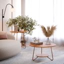 Ver imagem 2 de Conjunto 2 Mesa de Centro e Apoio Liz Sala Moderno -freijo