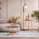 Ver imagem 6 de Conjunto 2 Mesa de Centro e Apoio Liz Sala Moderno -freijo