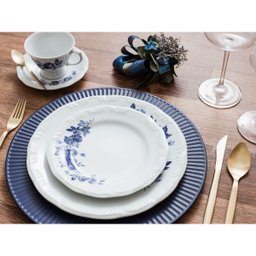 Aparelho de Jantar e Chá Porcelana Schmidt 30 Peças - Dec. Cora - 2