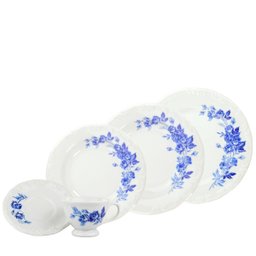 Aparelho de Jantar e Chá Porcelana Schmidt 30 Peças - Dec. Cora - 1