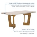Ver imagem 2 de Conjunto Sala de Jantar Mesa 160cm Tampo de 4 cm com 6 Cadeiras Liz Bege/Cinamomo/Off White/Linho