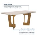 Ver imagem 3 de Conjunto Sala de Jantar Mesa 160cm Tampo de 4 cm com 6 Cadeiras Liz Bege/Cinamomo/Off White/Linho