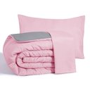 Ver imagem 1 de Kit Edredom Casal Queen 3 Peças Margarida Cama Box:rosa e Cinza