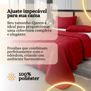 Ver imagem 6 de Kit Edredom Casal Queen 3 Peças Margarida Cama Box:rosa e Cinza