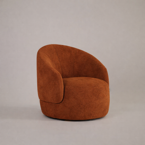 Poltrona Colli Organica Decorativa Sala Recepção Escritorio Tecido em Boucle