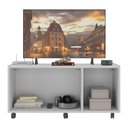 Ver imagem 4 de Rack para Tv até 32 Polegadas com 3 Portas e Rodízios Multimóveis Mp1065 Branco