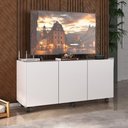 Ver imagem 2 de Rack para Tv até 32 Polegadas com 3 Portas e Rodízios Multimóveis Mp1065 Branco