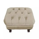 Ver imagem 4 de Kit 2 Puffs Baú Retrô Luis XV Capitonê Bege