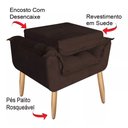 Ver imagem 7 de Poltrona Opala Susi para Amamentação Decorativa Tecido Suede Para, Quarto,sala de Estar, Recepção Pé