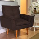 Ver imagem 1 de Poltrona Opala Susi para Amamentação Decorativa Tecido Suede Para, Quarto,sala de Estar, Recepção Pé