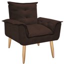 Ver imagem 2 de Poltrona Opala Susi para Amamentação Decorativa Tecido Suede Para, Quarto,sala de Estar, Recepção Pé