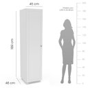 Ver imagem 3 de Armário Multiuso 1 Porta Pérola Yescasa Branco
