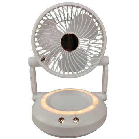 Ventilador Mesa Dobravel 3 Velocidades Led Iluminaçao Usb Portatil Veraol Calor Escrivaninha Dias Qu
