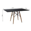 Ver imagem 2 de Mesa de Jantar Eiffel Retangular 120cm Tampo de Madeira Preta