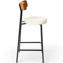 Ver imagem 6 de Kit 04 Banquetas Baixa Cozinha Sala Jantar Bancada Milão L02 Couríssimo Whisky Linho Cru - lyam deco