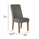 Ver imagem 7 de Conjunto Sala de Jantar Completo Mesa com 4 Cadeiras Rubi - Cedro Off White