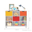 Ver imagem 2 de Conjunto Nicho Organizador Zuri 9 Espaços com Rodízios Branco + Kit 3 Gavetas Coloridas