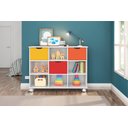 Ver imagem 3 de Conjunto Nicho Organizador Zuri 9 Espaços com Rodízios Branco + Kit 3 Gavetas Coloridas