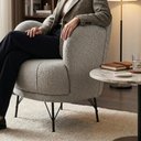 Ver mais imagens de Poltrona Decorativa Organica Flora Pes Ferro Boucle Tce 1018 Moll