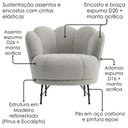 Ver imagem 5 de Poltrona Decorativa Organica Flora Pes Ferro Boucle Tce 1018 Moll