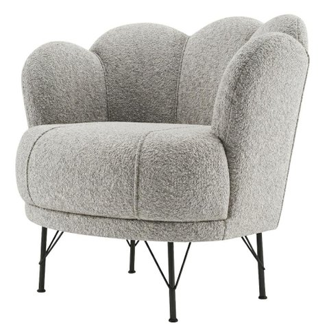 Poltrona Decorativa Organica Flora Pes Ferro Boucle Tce 1018 Moll