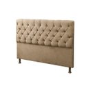 Ver imagem 1 de Cabeceira Solteiro 90cm Para Cama Box Sofia Suede Bege - DS Móveis