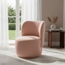 Ver imagem 1 de Poltrona Orgânica Bia Bouclé Decorativa Design Redondo Sala de Estar Escritorio Recepção Minimalista