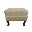 Ver imagem 3 de Puff Baú Retrô Luis XV Capitonê Bege