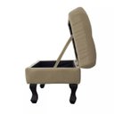 Ver imagem 4 de Puff Baú Retrô Luis XV Capitonê Bege