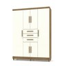 Guarda Roupa Casal Taurus 6 Portas 3 Gavetas Nature Champanhe Vila Rica - 1