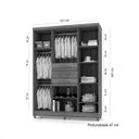 Ver imagem 4 de Guarda Roupa Casal Taurus 6 Portas 3 Gavetas Nature Champanhe Vila Rica