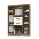 Ver imagem 2 de Guarda Roupa Casal Taurus 6 Portas 3 Gavetas Nature Champanhe Vila Rica