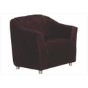 Ver imagem 1 de Poltrona Decorativa Tilla Pés Cromado Suede Marrom - DS Móveis