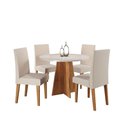Ver imagem 2 de Mesa de Jantar 4 Lugares Criative Mel/Blonde/Bronze - Viero Móveis
