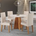Ver imagem 1 de Mesa de Jantar 4 Lugares Criative Mel/Blonde/Bronze - Viero Móveis