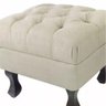 Puff Retrô Luis XV Capitonê Bege - 3