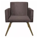 Ver imagem 3 de Kit 2 Poltronas Decorativa Pés Palito Nina Corino Marrom - Ds Móveis