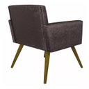 Ver imagem 4 de Kit 2 Poltronas Decorativa Pés Palito Nina Corino Marrom - Ds Móveis