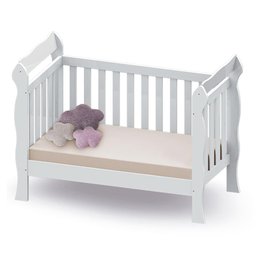 Berço Americano 3 em 1 Lila Branco Brilho Carolina Baby - 4