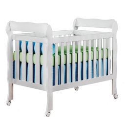 Berço Americano 3 em 1 Lila Branco Brilho Carolina Baby - 3