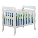 Ver imagem 3 de Berço Americano 3 em 1 Lila Branco Brilho Carolina Baby