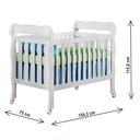 Ver imagem 5 de Berço Americano 3 em 1 Lila Branco Brilho Carolina Baby