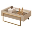 Ver mais imagens de Kit Aparador e Mesa de Centro para Sala de Estar Pés Industrial Malika D05 Off White - Lyam Decor