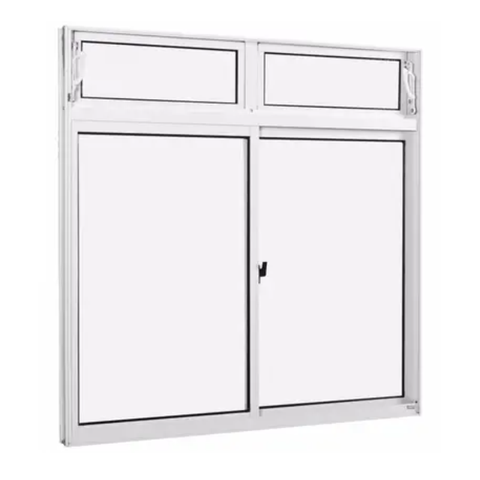 Janela de Correr Alumínio Branco 02F c/Basculante Classic - 100x100cm