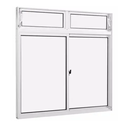 Ver imagem 1 de Janela de Correr Alumínio Branco 02F c/Basculante Classic - 100x100cm